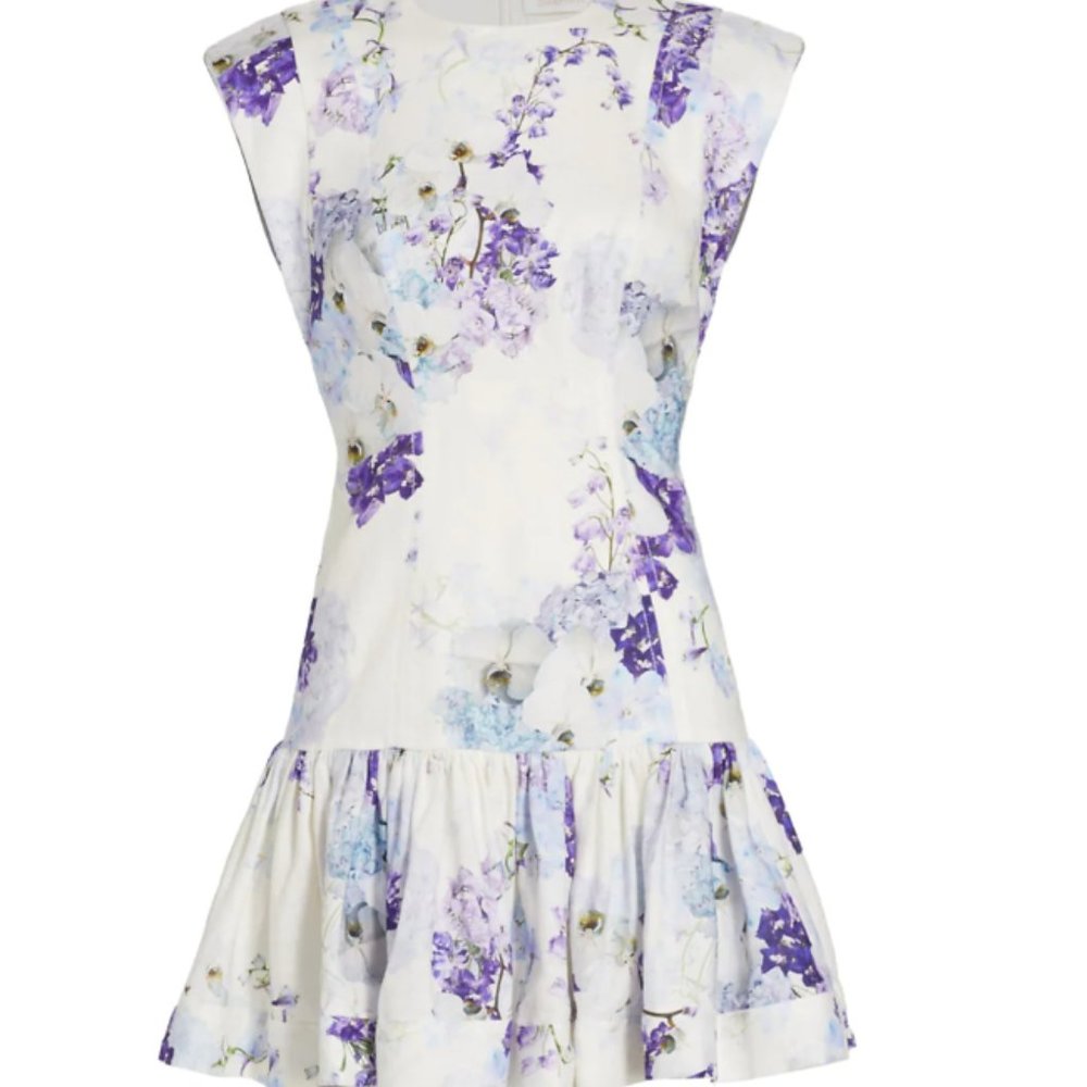 NWT Zimmermann Rhythmic Flounce Minidress